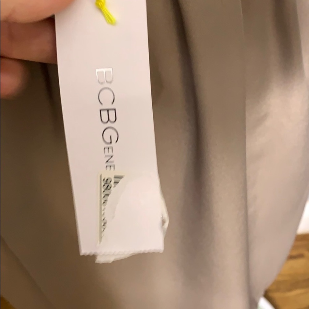 NWT BCBG Tan & Lime Green Mini Cut Out Dress Large - Picture 12 of 16